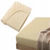 Jersey Fitted Sheet Cotton for Bed 160x200 Beige, Latte