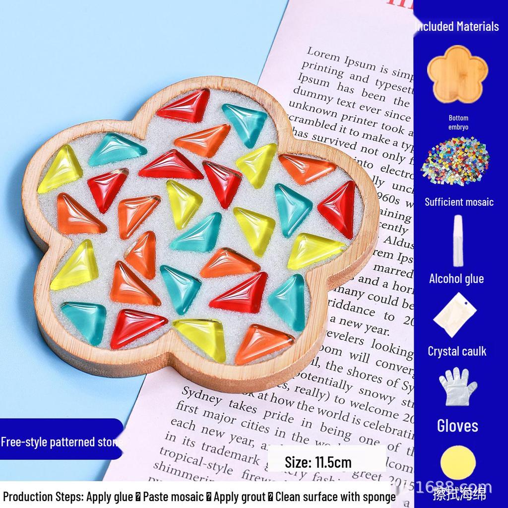 DIY Mosaic Coaster Craft Kit for Kids - Patchwork Creative Art