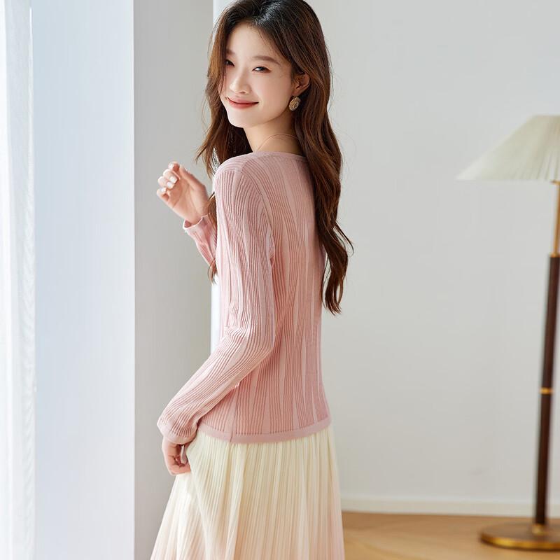 Srcr Women's Silk-Blend Elegant Knit Top
