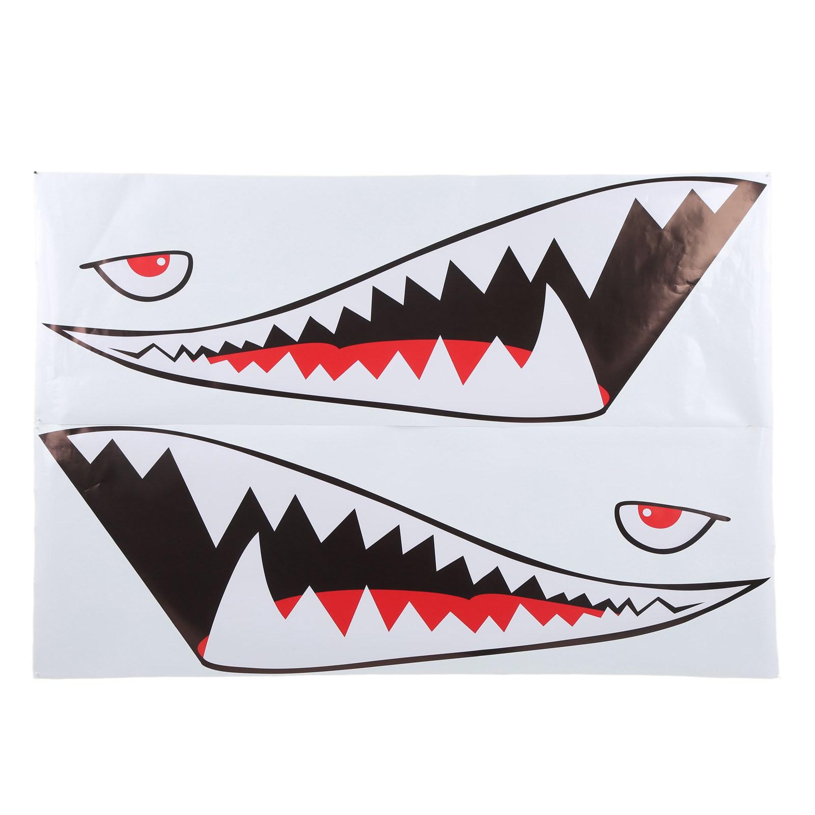 

Shark Mouth Teeth Decal Lightweight Car Exterior Side Door Sticker for Truck Van Boat