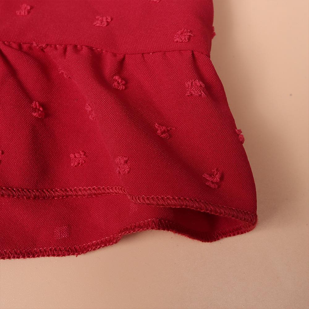 GMXIA Dámská móda Léto Jaro Jednobarevný potisk Neformální šaty se čtvercovým límcem s krátkým rukávem