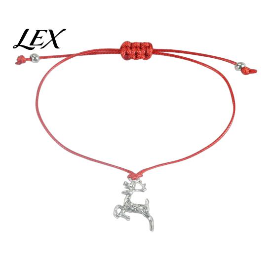 Stackable Minimalist Wrist Accessories Christmas Braided String Bracelet, Adjustable Handmade Bracelet with Metal Rope Tree/Snowflake/Elk Charm,