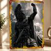 Triumphant Spartan Warrior Statue Metal Poster Perfect Gift for Fans Lovers Customized Wall Art Metal Sign for Room Decor Home