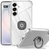 Case for Samsung Galaxy S26, Transparent Shockproof Silicone Protection with Black Ring