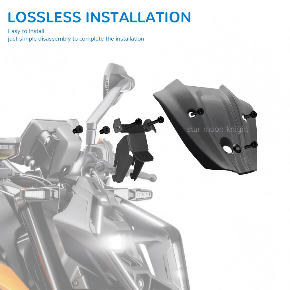 Motorcycle Accessories Deflector Wind Shield For 990Duke For Duke 990 2024 2025 Fly Screen Front Small Windshield Fairing