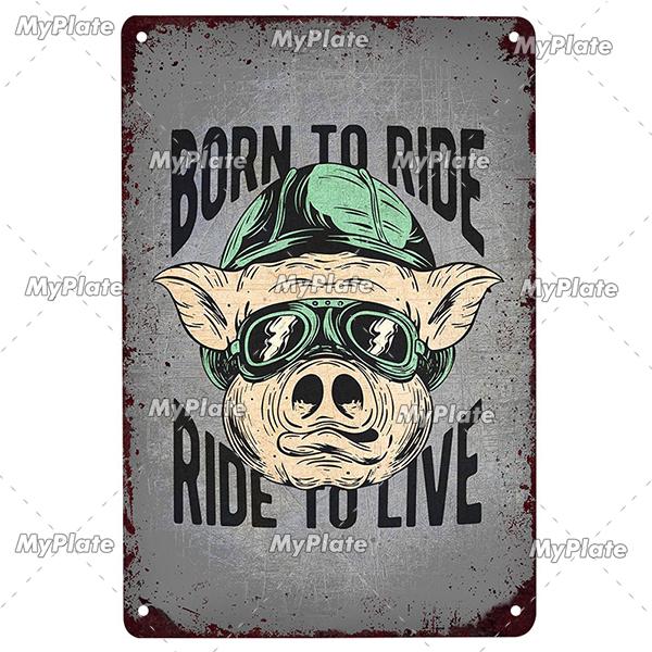 Motorrad Metall Zeichen Vintage Plaque Zinn Zeichen Wand Dekor Für Garage Club Platte Handwerk Fahrt Biker Poster Hot Rod