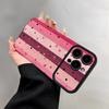 Color Polka Dots Contrasting Stripes Are Suitable for Apple 17promaxs Mobile Phone Case iPhone15pro Simple Leather Pattern Case