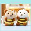 Llavero de Oso Abeja de Peluche con Felpa Corta Suave para Niños y Coleccionistas