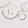 Fashion Rhinestone Necklace Set 4 - Piece Irregular Shape Minimalist Jewelry for Women Daily Wear