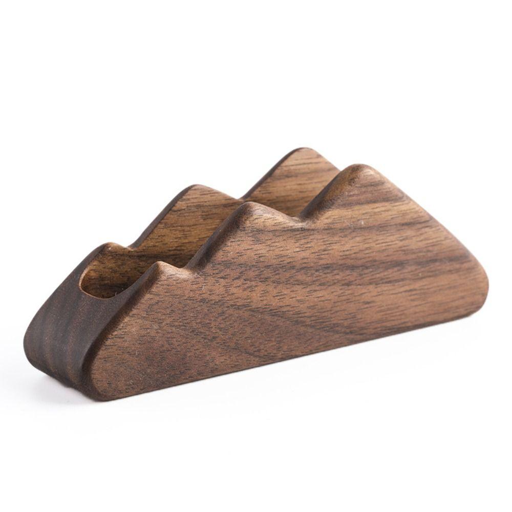 

Настольная полка Деревянный органайзер для карт Ореховое дерево Подставка для демонстрации карт Визитница Офис Wooden