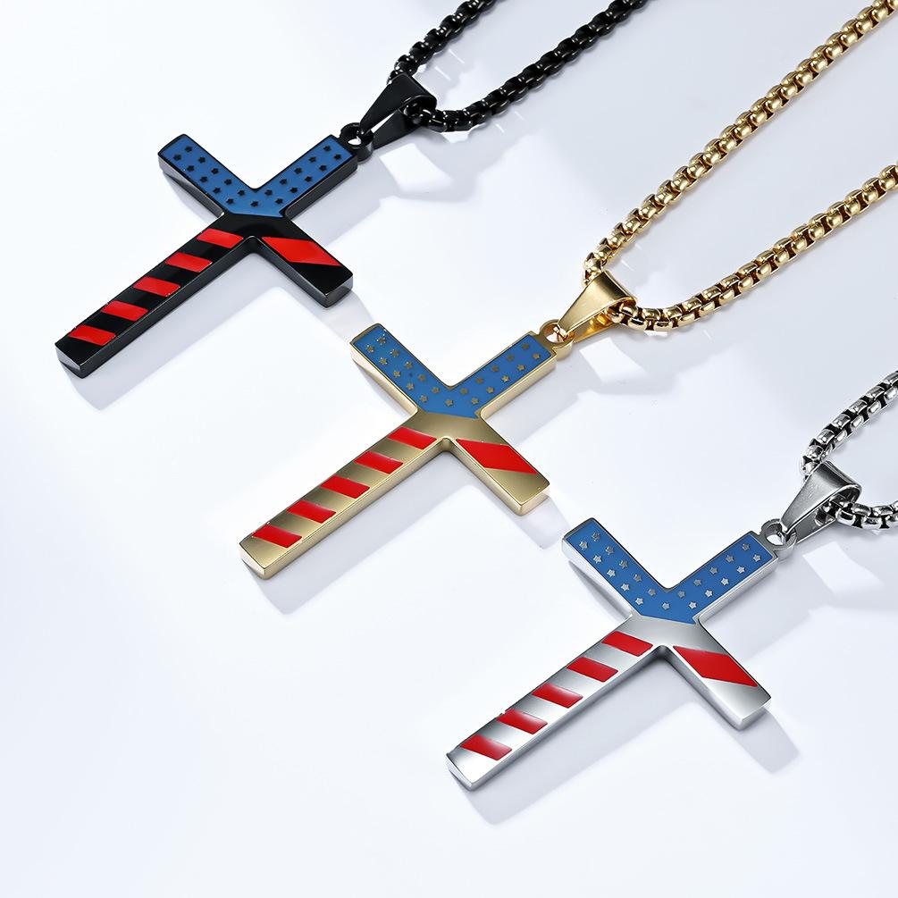

Titanium Steel Cross Necklace For Men And Women ,Fashionable Hanging Pendant