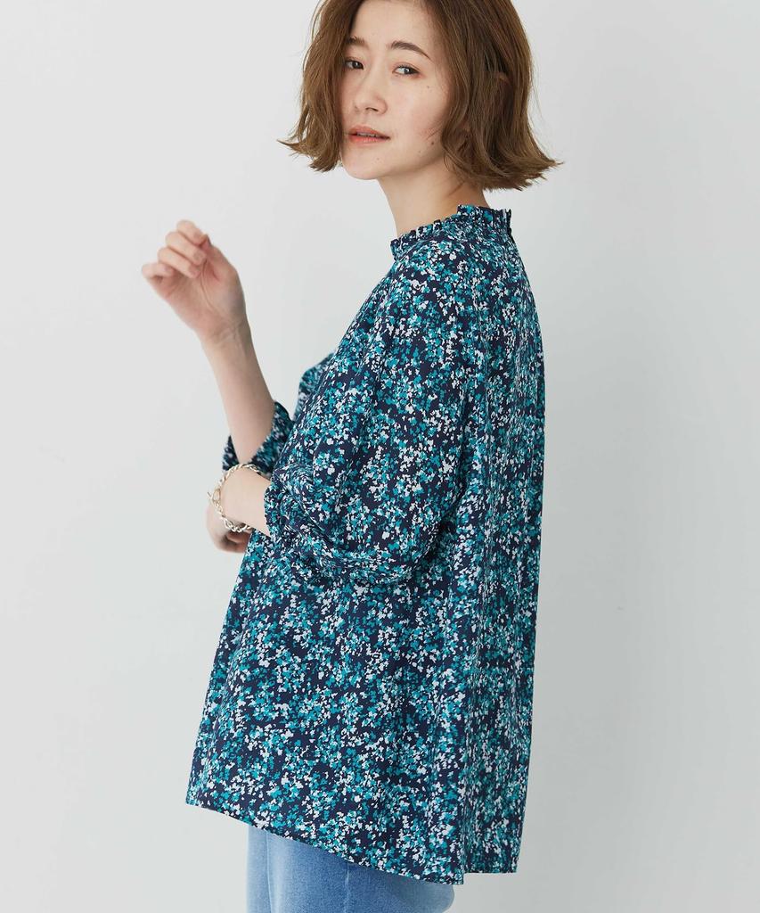 Petit Honfleur Apash Print Green Blouse, Women's, 523286,