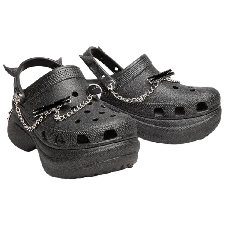 Crocs Le Sserafim X  Little Whale Casual Retro Clogs Women Footwear Black 212454-9DO