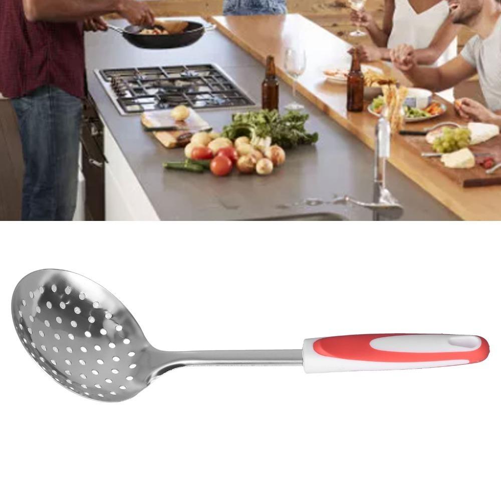 Long Handle Strainer Rustless Steel Draining Spoon Water Drainage Filter Colander  Hot Pot