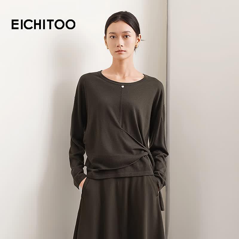 EICHITOO Women s Soft Knit Long-Sleeve Top M