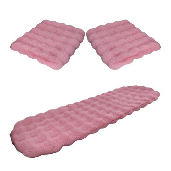 

3 шт. Подушка на сиденье автомобиля Пушистый чехол на сиденье автомобиля Плюшевый флис Утолщенный Теплый Автомобильная подушка для сиденья розовый