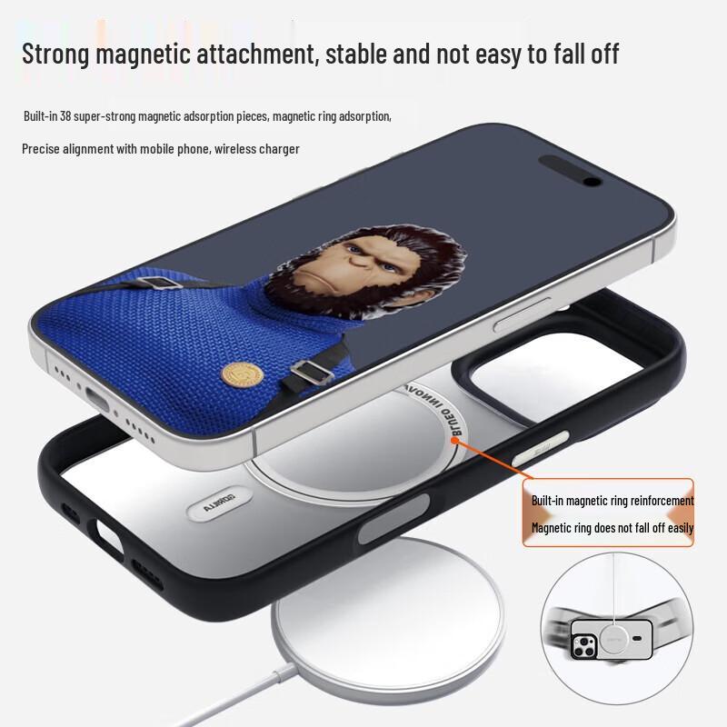 Mr. Blue Ape Skin-Feel Magnetic Phone Case for iPhone 16 Pro Max