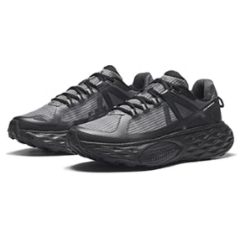 Anta Champion Series Cushioned Slip-Resistant Breathable Low-Top Running Shoes Men's Black Sneakers 112426623A-3