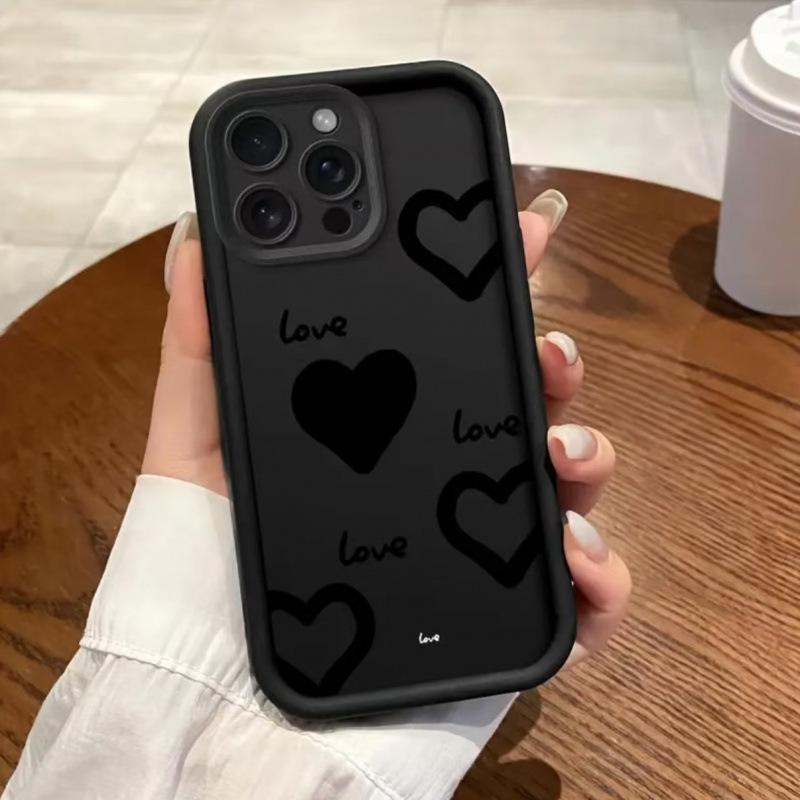 

English Heart Apple Phone Case for 16/15/14 Pro, 15 Pro Max, 13/12/11 iPhone 16 Pro