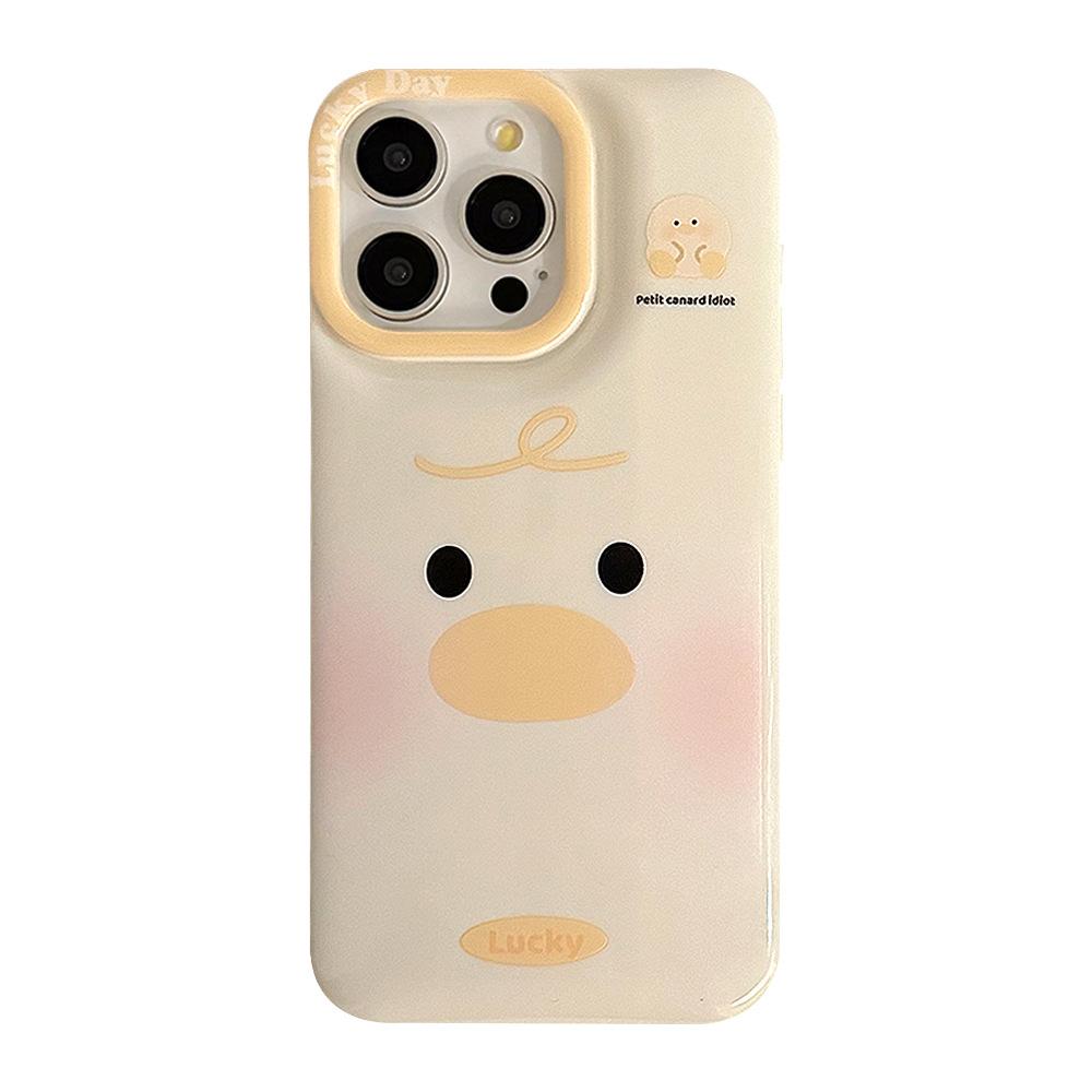 Cute Big Face Small Animal Apple 14 Mobile Phone Case Iphone15 Silicone 11 Suitable for 13promax Soft 16 Niche