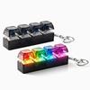 Led Keyboard Keychain Fidget Toys Crystal Clicker Sensory Toy For Stress Relief Keyboard Keychain Fidget Gadget For Adults Kid