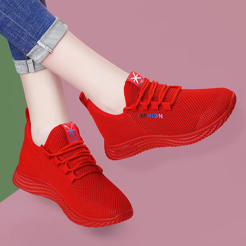 Sneakers women's 2025 summer new women's shoes breathable mesh casual shoes versatile small red shoes lightweight running shoes women