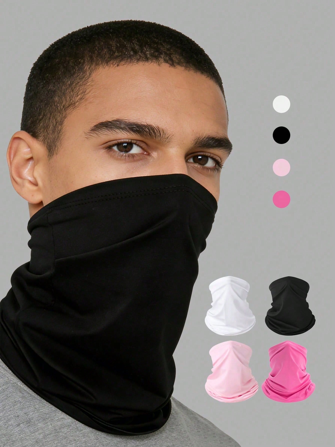 

1pc Unisex Solid Color Balaclava Mask, Ski Mask, Suitable For Football Sports, Lightweight And Convenient, Sun Protection, Cycling Specific one-size чёрный