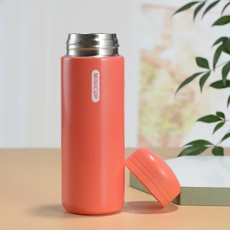 150/200ml Mini Stainless Steel Thermos Cup Thermal Compact Portable Leak Proof Male and Female Thermal Water Bottle for Children