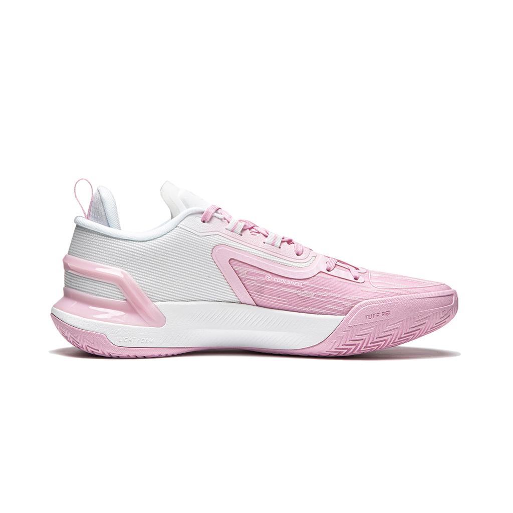 Li Ning Liren Assassin 1 Basketball Shoes Men's Low Top Soft Cherry Blossom Pink/Standard White ABPU021-6