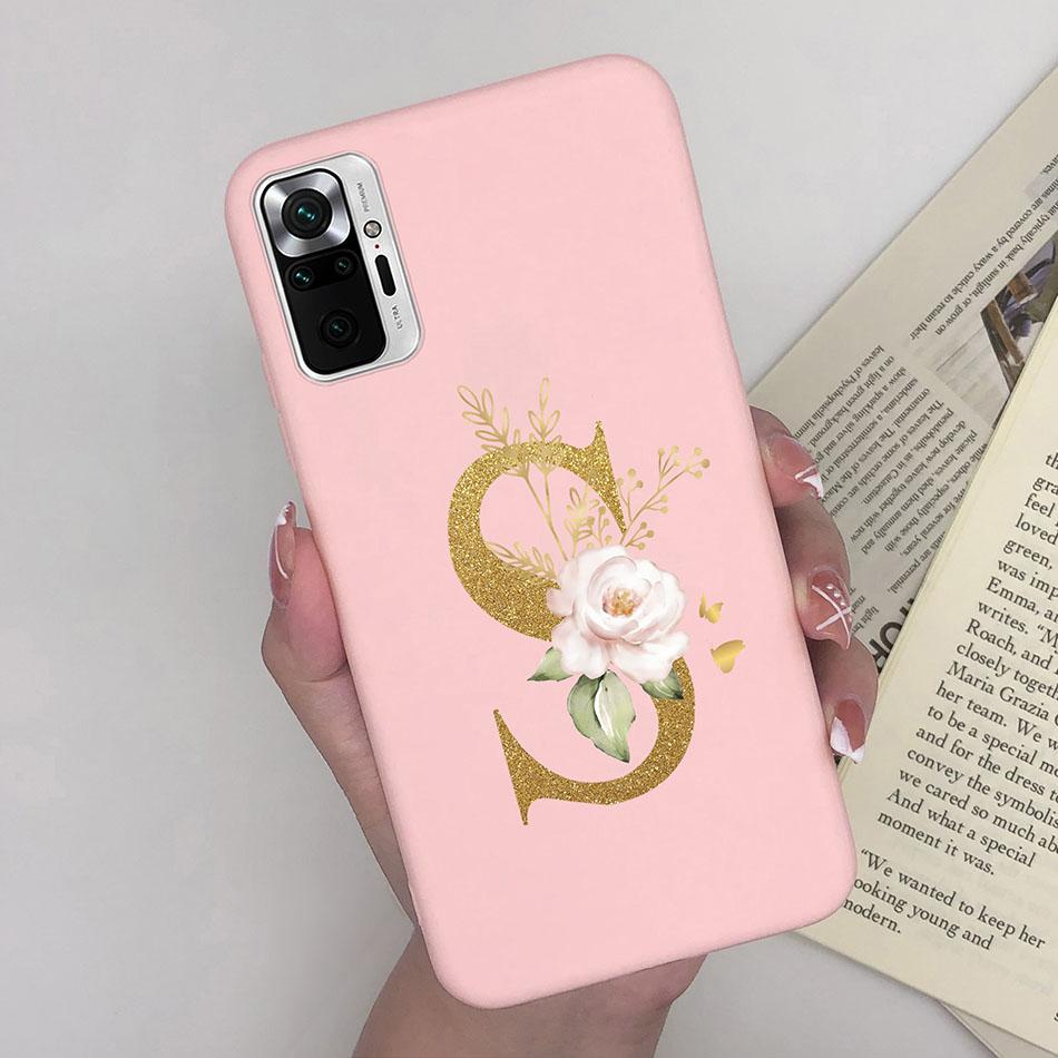 Cute Letters Case For Xiaomi Redmi Note 10 Pro Max 10S 10 S Soft Silicone Back Protective Cover Ultra Thin Slim Phone Case Funda