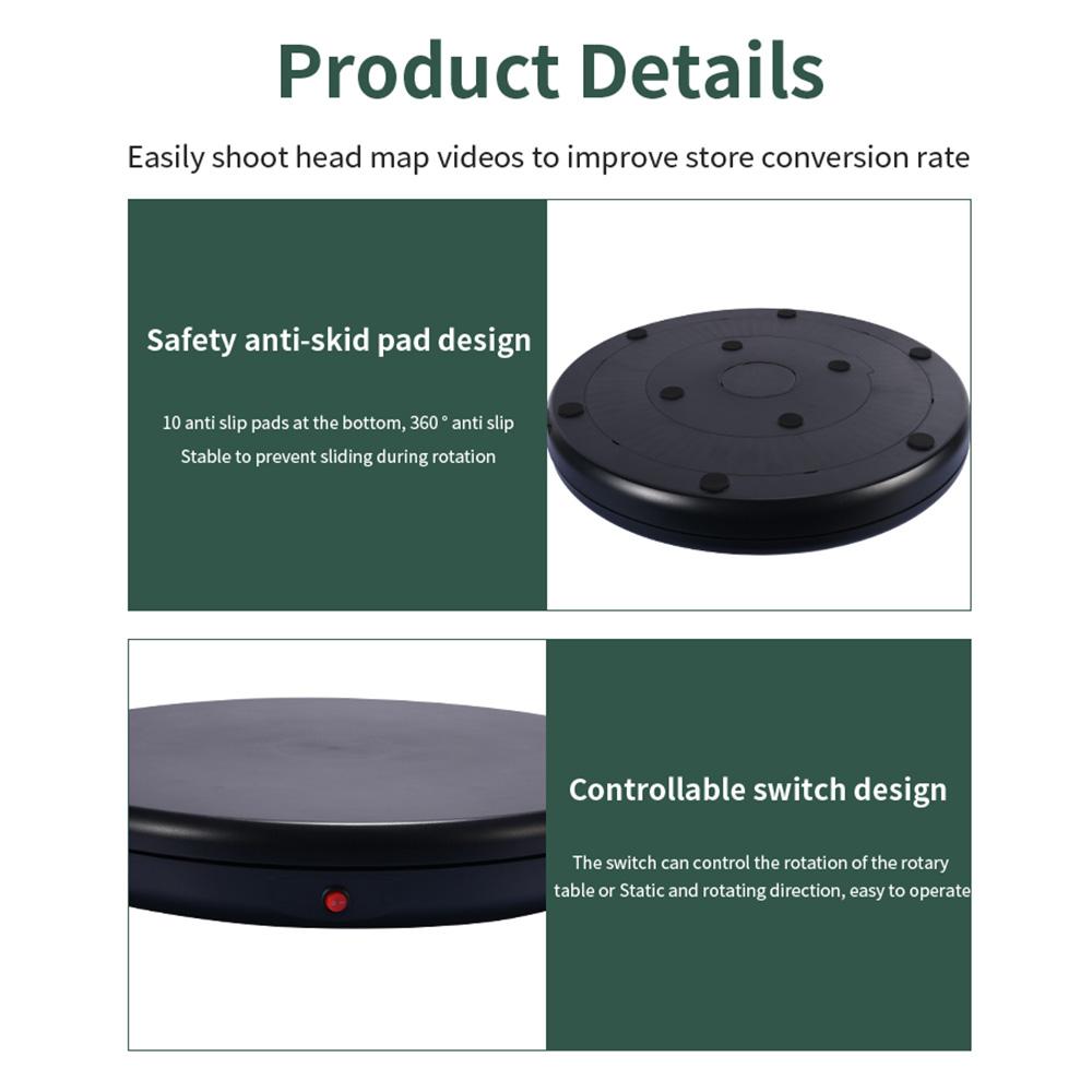 45CM/17.7in Motorized Rotating Display Stand Display Base 360 Degrees Rotatable Electric Potography