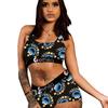 D9179 Hot Sale European and American Women's Clothing, Sexy Pattern Printed Shorts Set Yoga Pants Set Swimsuit