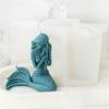 QX2E Silicone Mold Large Oceanid Mermaid Resin Mould DIY Shell Conch Soap Mold