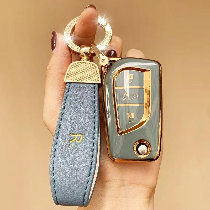 Soft Tpu Car Key Case Fob For Toyota Auris Corolla Avensis Verso Yaris Aygo Scion Tc Im Camry Rav4 Forturner 3 Buttons Key Bag