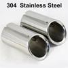 DSYCAR 1pair Chrome Plating Stainless Steel Car Exhaust Muffler Tip Pipes Covers ,universal Car Accessories