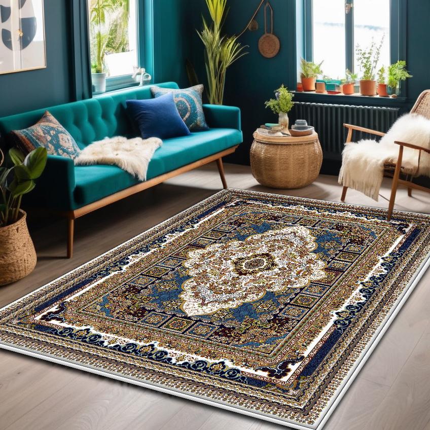 Bohemian Luxury Carpet for Living Room Antiskid Lounge Rug Soft Foldable Coffee Tables Mat Easy Cleaning Large Size Customizable