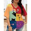 Daily Breathable V-neck Women's Top Versatile Short Sleeve Fashionable Loose T-Shirts Women’s