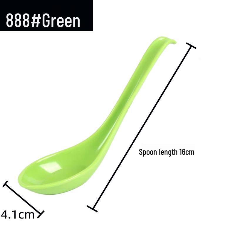 Imitation Porcelain Melamine Chinese-Style Drop-Resistant White Spoons for Hotel and Restaurant Use, Seasoning & Soup Serving