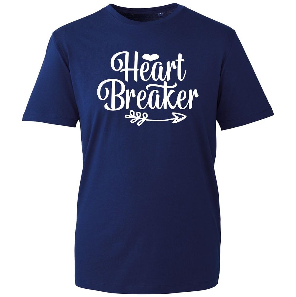 Heart Breaker Unisex Tshirt Black Slogan Tee Y2k Aesthetic Graphic Top New Uk S