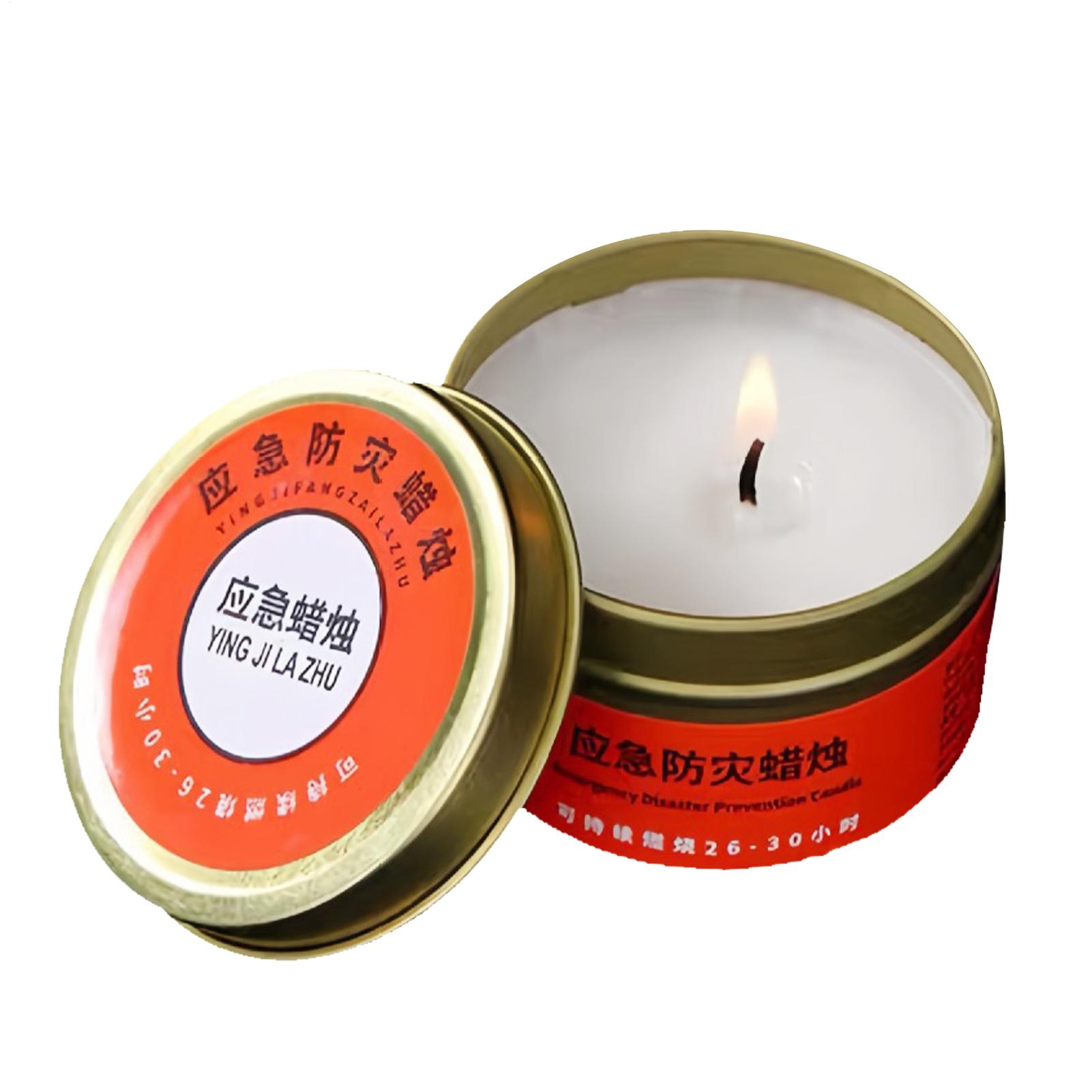 Emergency Disaster Prevention Candles Long Burning Candles Unscented Windproof Tea Light Glow Candles For Hiking Camping China Mainland
