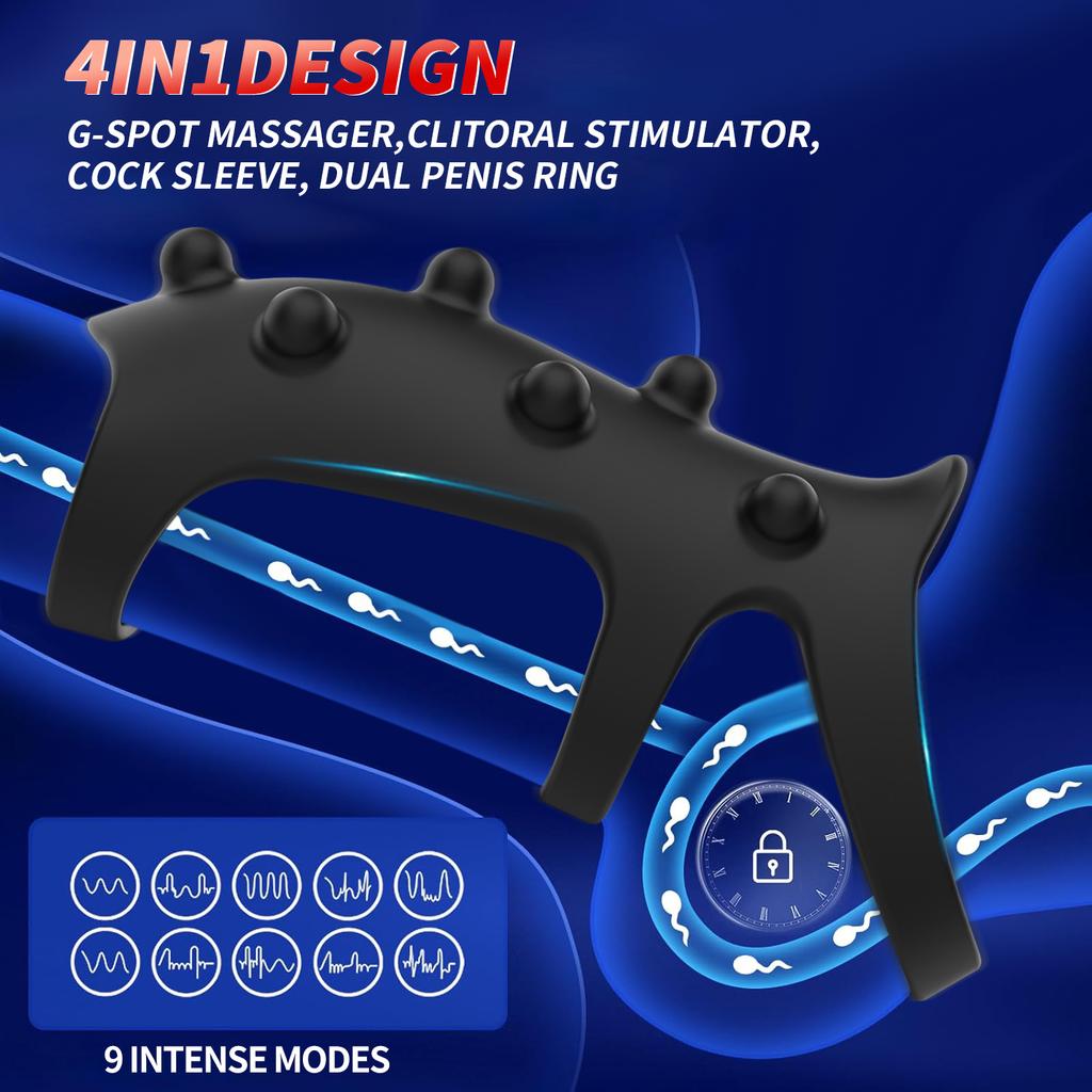 APP Control Vibrating Penis Cock Ring Penis Ring Vibrator Delay Ejaculation Testicles G Spot Stimulate Sex Toys for Men Couples