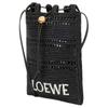 Loewe Anagram Pebble Logo Minimalist Fashion Raffia Crossbody Bag Men Bags Black C756PHPX05-1100