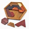 For Children  Adults Geometric Shape Wooden Tangram Board Educational Toys Puzzles Board IQ Brain Teaser