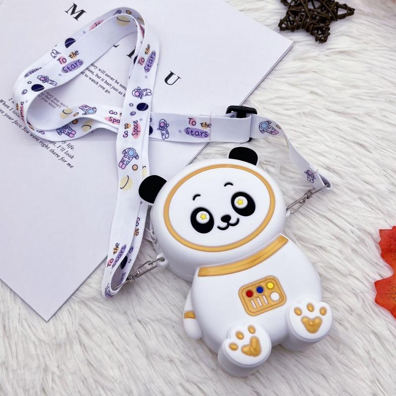 Kid Cartoon Silicone Bags Girls Cute Backpack Boy Space Astronaut Leaning Straddle Bag Fashion Accessories Single Shoulder Bags