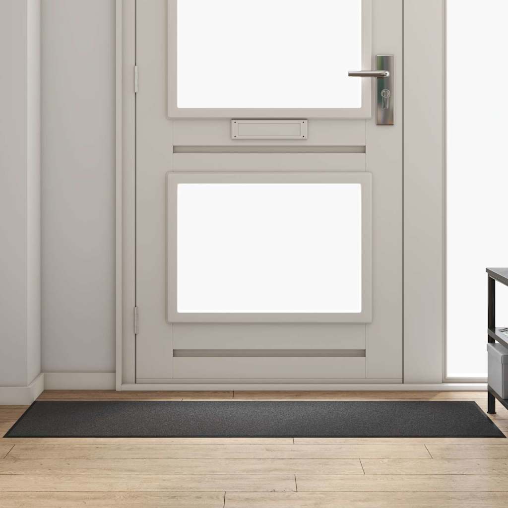 Doormat Anthracite and Black 60 x 180 cm 100percent Polyamide