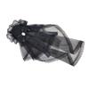 Ribbon Bowknot Veil Small Hat with Hair Clip Fashion Headwear Women Teens Halloween Hair Bows Masquerades Party Headwear