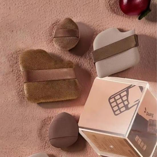 6Pcs/Set Powder Puff with Strap Reusable Soft Multi-purpose Foundations Cream Blush Application Loose Setting Powder Puff Women Makeup Puff Tools