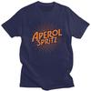 T-shirt da uomo a maniche corte in puro cotone, T-shirt casual, Top Streetwear, T-shirt, Cocktail personalizzato, Drink all'arancia, Spritz, Aperol