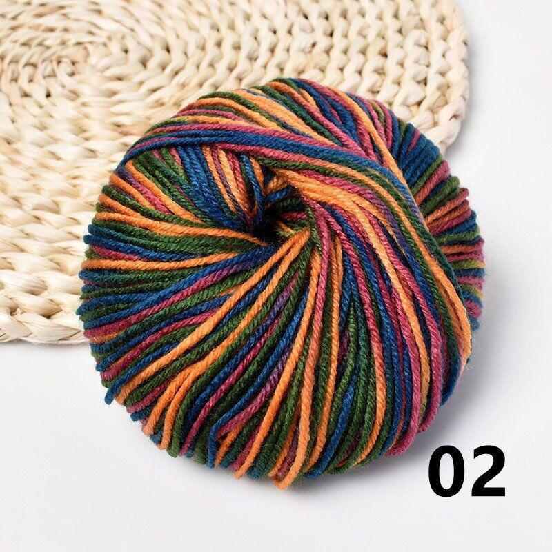 Fuyi Filo di Lana Tinta Acrilico Cotone per Scarpe per Artigianato Tessuto a Mano