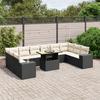 VidaXL Garden Lounge Set with Cushions 11 Pcs, Patio Sofas, Patio Furniture Set, Outdoor Furniture, Black 3272806